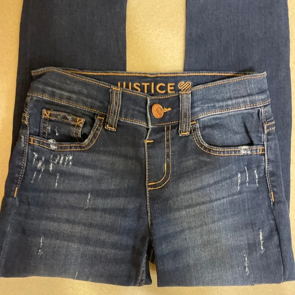 Justice jegging jeans size girls 10.